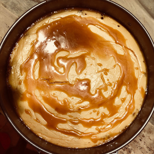 Baked Salted Caramel Cheesecake