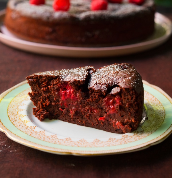 Image of Nigella's Chocolate Raspberry Pudding Cake