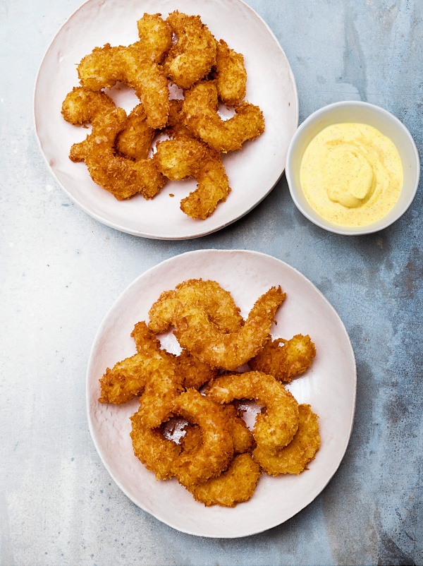 Image of Nigella's Coconut Shrimp with Turmeric Yogurt