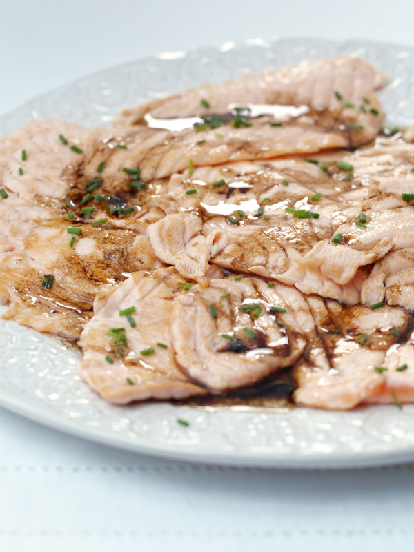 Escalopes of Salmon With Balsamic Vinegar