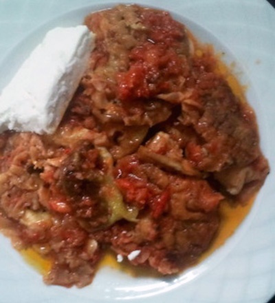 Fried Eggplants in Tomato Sauce