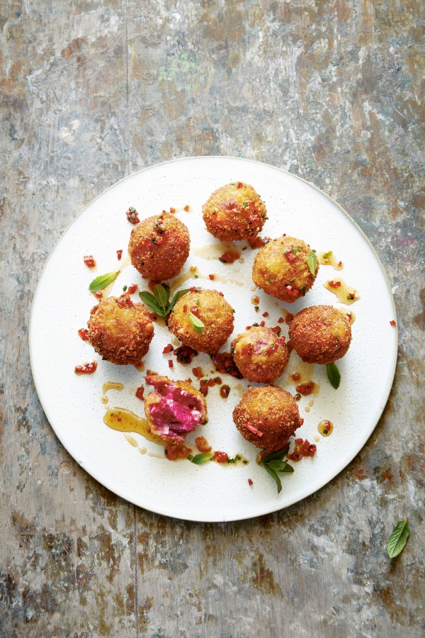 Image of Ryan Riley's Goat's Cheese and Beetroot Croquettes
