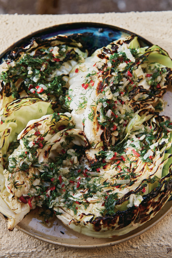 Image of Sarit Packer and Itamar Srulovich's Grilled Cabbage with Chilli Garlic Butter