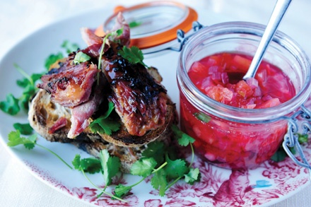 Image of Domini Kemp's Crisp Ham Hock with Plum Chutney