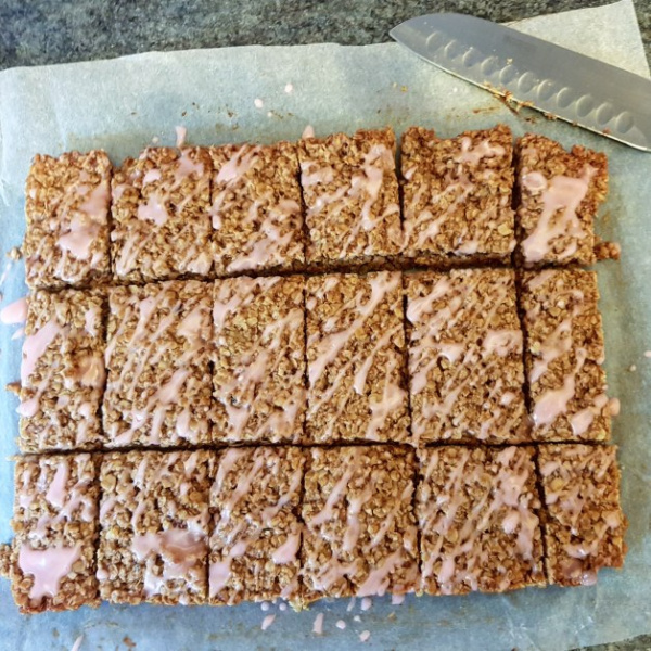 Peanut Butter and Jelly (Jam) Flapjacks