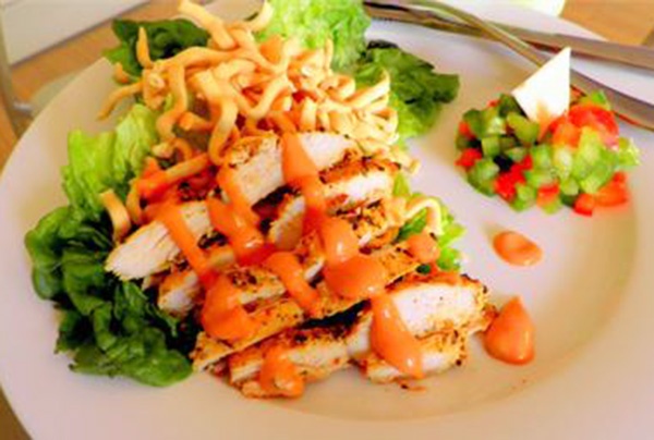 Lemon Pepper Chicken With Crispy Noodles