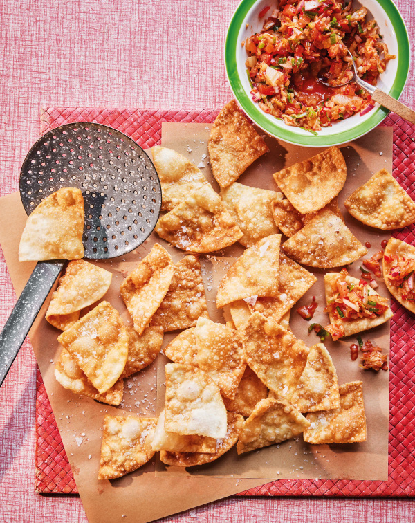 Image of Da-Hae West's Mandu Crisps and Kimchi Salsa
