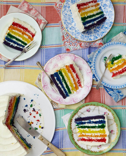 Image of Edd Kimber's White Chocolate Rainbow Cake