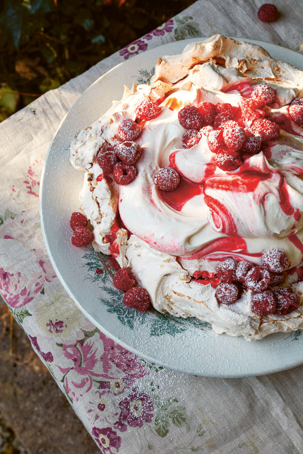 Image of Bee Wilson's Raspberry Ripple Hazelnut Meringue