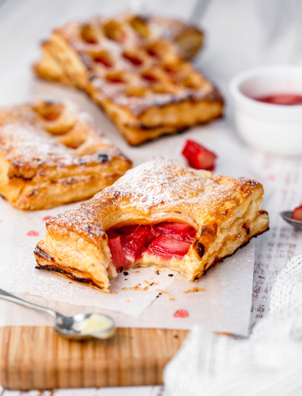 Image of Michelle Evans-Fecci's Rhubarb & Custard Puff Pockets