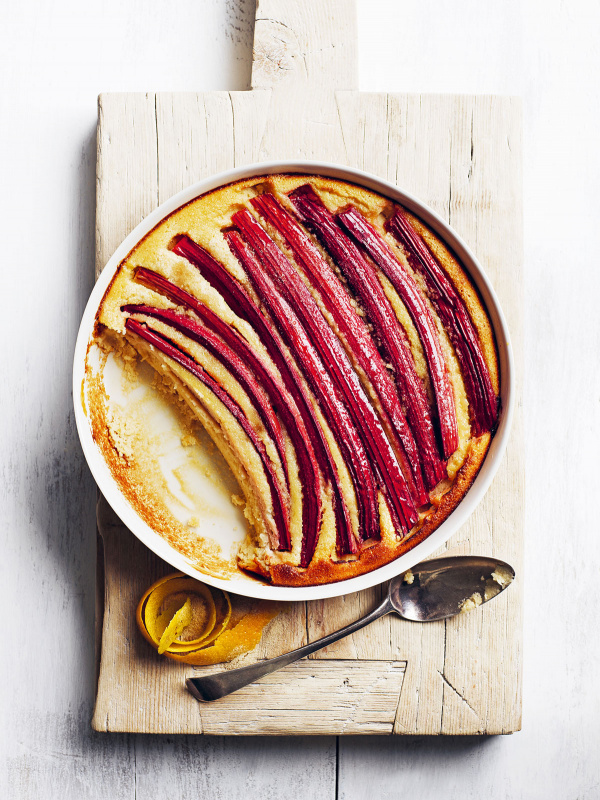 Image of Donna Hay's Rhubarb Almond Pudding Cake