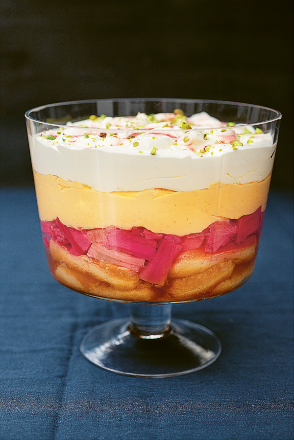 Image of Nigella's Rhubarb and Custard Trifle