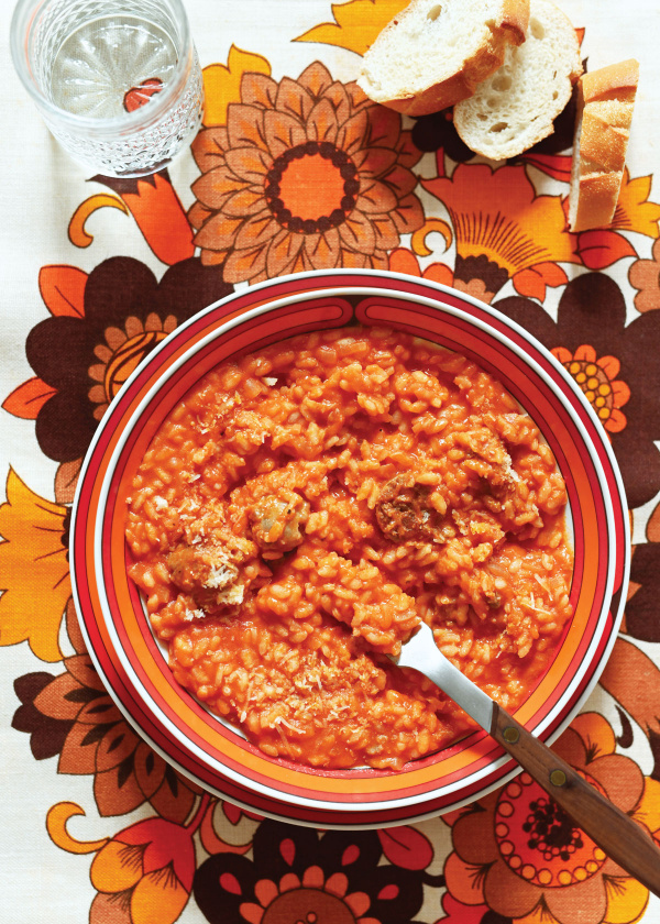 Image of Paola Bacchia's Risotto with Sausage and Tomato