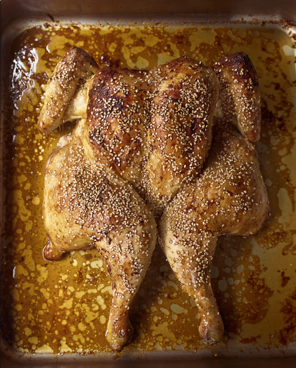 Image of Nigella's Spatchcock Chicken With Miso and Sesame Seeds