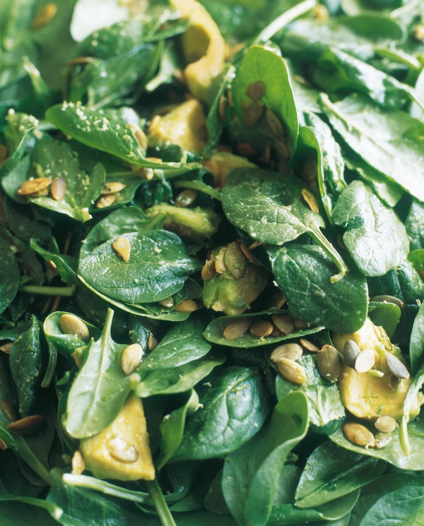 Spinach, Avocado and Pumpkin Seed Salad