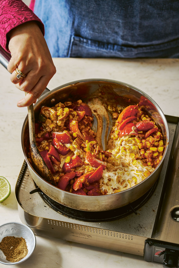 Image of Maunika Gowardhan's Sweetcorn and Pepper Curry