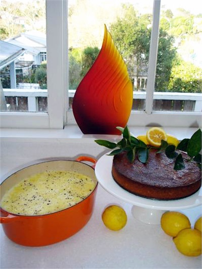 Tangy Lemon Polenta Cake